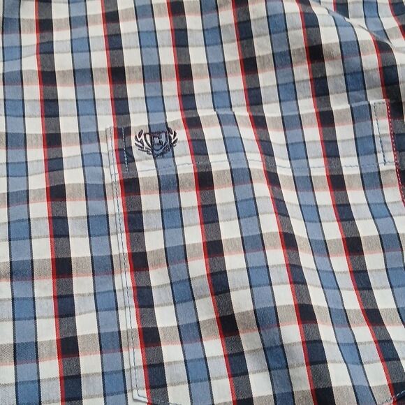 Chaps Stretch Easy Care blue plaid long sleeve button down shirt  Sz L NWOT - Picture 9 of 9
